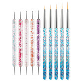 HomTop set con bolas de 1 mm para puntos finos y trazos precisos en uñas.