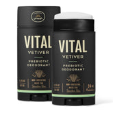 Honestly pHresh Vital Vetiver bottle shows aluminum-free deodorant for all-day freshness.