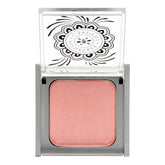 Honeybee Gardens blush Rendezvous powder close-up showing rich pigment for a natural rosy glow.