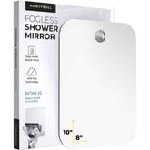 Honeybull fogless mirror with anti-fog coating delivers clear reflections in steamy showers.