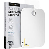 HONEYBULL fogless mirror front view with clear reflection for precise shaving
