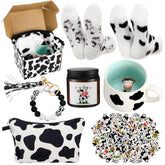 Honeydak cow-printed gift box shown, ideal for ready-to-gift presentation.