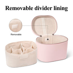 Honitty makeup bag inside compartments, customizable layout keeps brushes and cosmetics organized