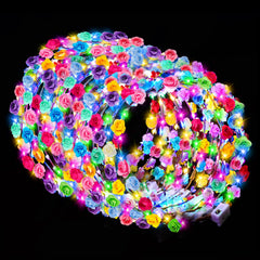 HONLYNE LED flower crown worn on the head with twinkling lights for weddings and parties