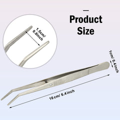 Honoson curved-tip serrated tweezers ideal for crafting and precise needle threading.