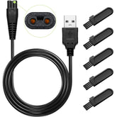 Honoson head shaver power cord replacement for reliable charging anywhere.