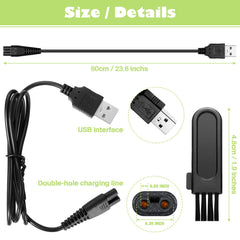 Honoson head shaver USB charger provides convenient charging via USB.