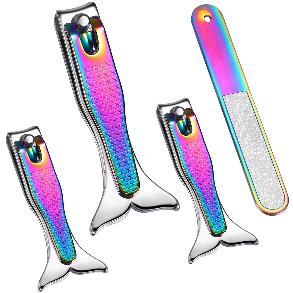 Honoson Mermaid nail clipper set: large fingernail clipper for precise trims at home.