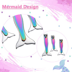 Honoson Mermaid clipper set with iridescent colors for stylish grooming.