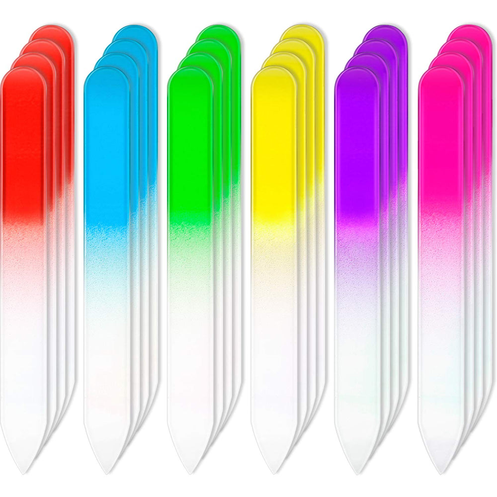 Honoson crystal glass nail file in red gradient for smooth natural nail shaping