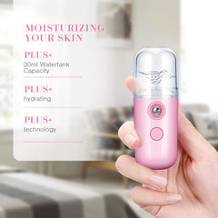 Honoson nano mister USB charging enables easy recharge for on-the-go hydration.