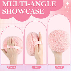 HONSIO soft plush puff close-up shows ultra-soft, skin-friendly texture.
