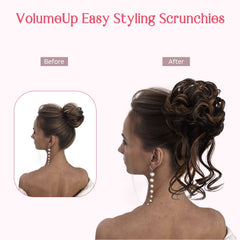 HOOJIH messy bun daisy top bun view highlights versatility for multiple looks.