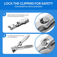Hooyiyuux Lux German Nail Clippers ergonomic handle offers comfortable control.