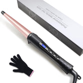 Hopopower hair curling wand with tapered barrel for versatile curls quickly.