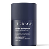 HORACE Healthy Glow Fluid bottle front shows universal shade for all skin tones and natural glow.