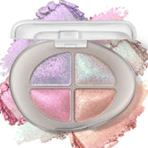 HOSAILY 4-color holographic palette swatches for luminous eyes.