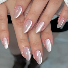 HOSAILY Baby Pink Cat Eye nails kit closeup, complete at-home manicure solution.