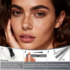 HOSAILY dark brown freckle stamp pen for deeper freckles with waterproof, long-lasting color.