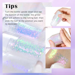 Hosaily daylight shine glitter on face for daytime sparkle