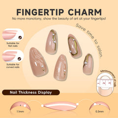 HOSAILY magnetic gradient gold lines nail design close-up highlighting elegant accents