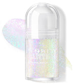 HOSAILY roll-on holographic glitter bottle closeup showing easy, mess-free application for party makeup