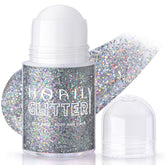 HOSAILY roll-on holographic glitter gel bottle for easy, even application.