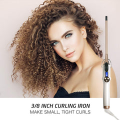Hoson 9mm curling-iron-60s-heat-up heats quickly for speedy styling.