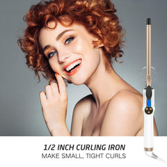 Hoson curling iron LCD display shows precise temperature control for tailored styling.
