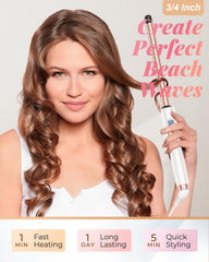 Hoson dual-voltage curling iron travel-ready for worldwide styling.