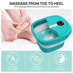 HOSPAN foot spa featuring 24 Shiatsu balls for targeted foot relief