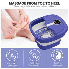HOSPAN foot spa rotary massage with 24 balls activated underwater.