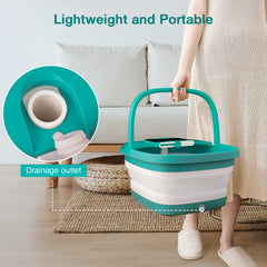 hospan foot spa temperature control lets you set warm water to your preference.
