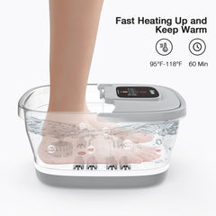 HOSPAN foot spa offers precise temperature control for a comfortable soak.