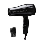 Hot Beauty 1875 Ceramic Hair Dryer front view, compact for quick home styling.