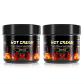 Hot Sweat Cream bottle with pump for easy application during workouts.