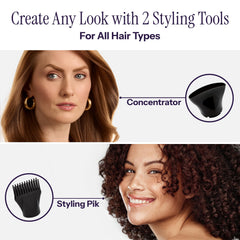 Hot Tools Pro Artist 2100 Ionic Turbo Dryer top angle emphasizes quiet operation and smooth results.