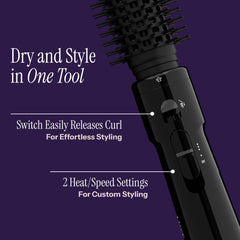 Hot Tools Pro Artist Hot Air Brush 8ft swivel cord for comfortable maneuverability