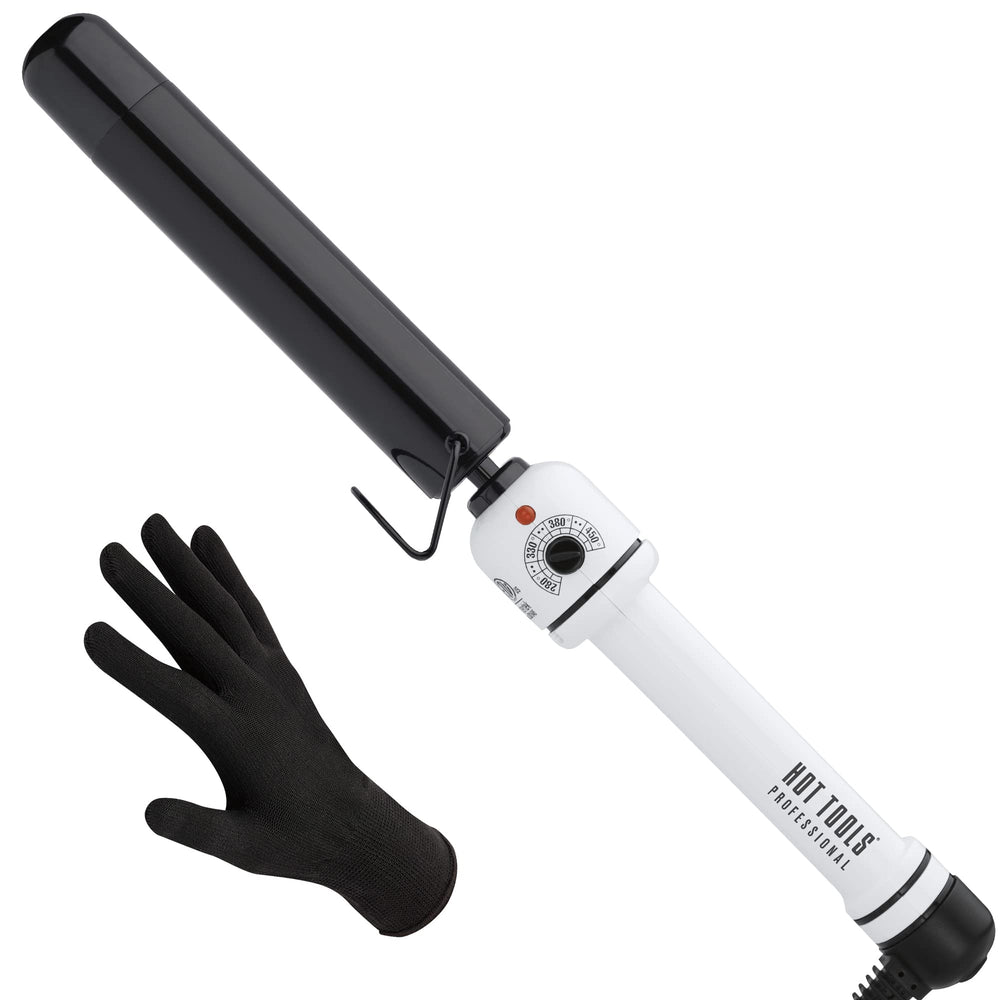 HOT TOOLS Pro Artist Nano Ceramic Curling Wand shows 1-1/4 inch barrel for smooth curls.