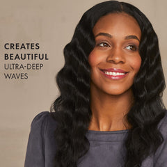 Hot Tools Pro Artist Nano Ceramic Deep Waver 430F heat for lasting beachy waves.