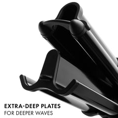 Hot Tools Pro Artist Nano Ceramic Deep Waver micro-shine barrel delivers ultra-smooth styling.