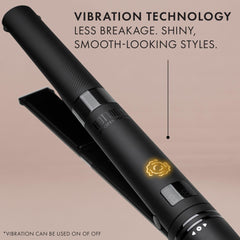HOT TOOLS Pro Artist SmoothWave flat iron side view showing digital temperature control for precise styling.