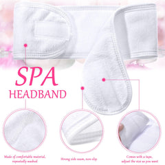 Hoteam spa headband white with-tape keeps secure during routines