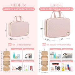 HOTOR Toiletry Bag waterproof pockets keep wet items separate during travel.