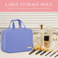 HOTOR bag's four compartments keep cosmetics organized during trips.