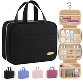 HOTOR travel toiletry bag hanging hook enables easy bathroom access