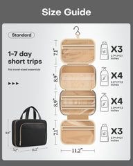 HOTOR travel bag hanging hook enables convenient mounting in bathrooms.