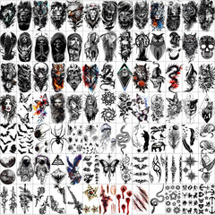 Hotoyannia 102-sheets Halloween tattoos pack for quick costume accents