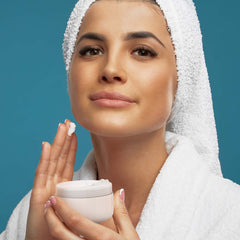 Houseables lotion jars air-tight seal cap demonstrating secure storage for cosmetics on the go.