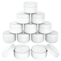 Houseables lotion jars white PP lids closeup with durable air-tight seal for creams.